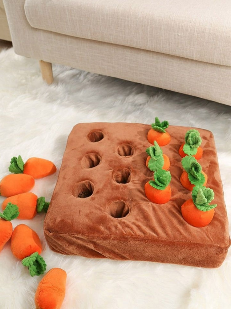 Plush Carrot Snuffle Toy for Dogs