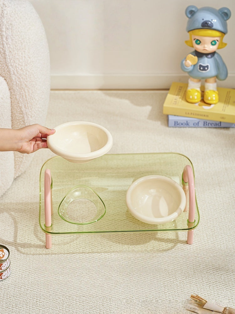 Adjustable Anti-Spill Double Pet Bowl
