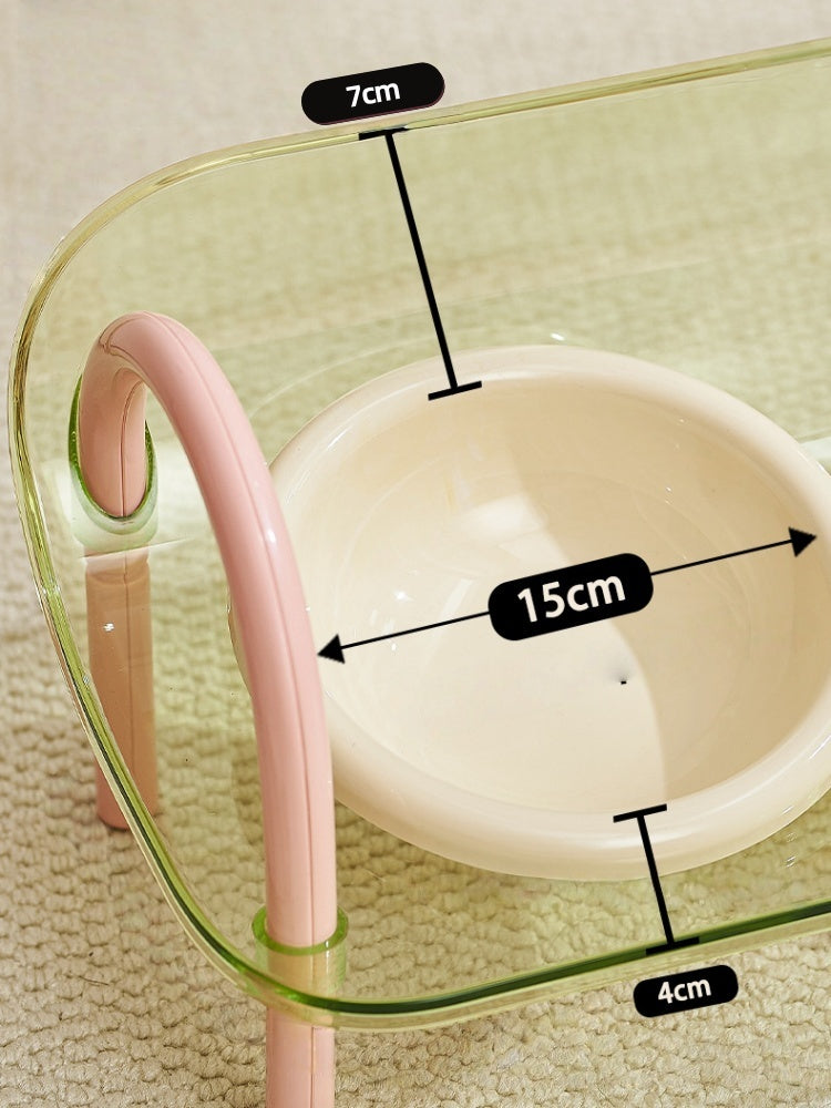Adjustable Anti-Spill Double Pet Bowl