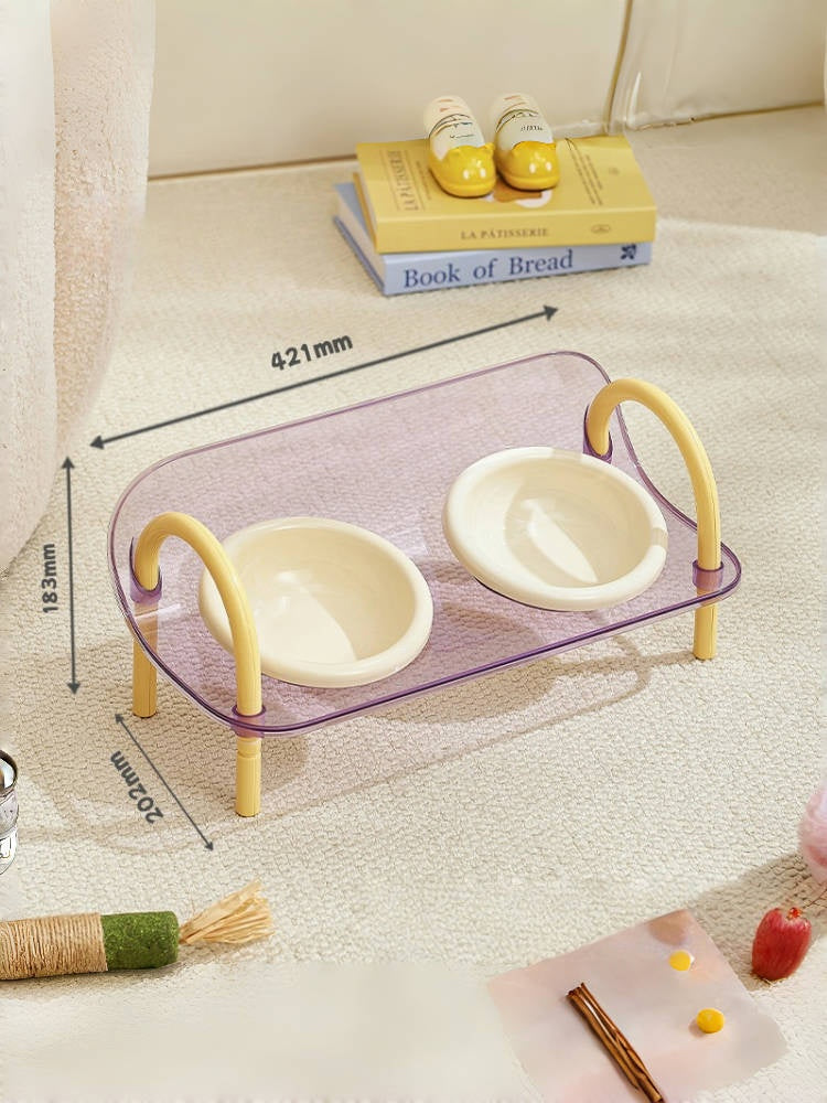 Adjustable Anti-Spill Double Pet Bowl