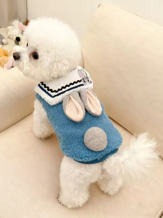 Bunny-Style Fleece Pet Vest Jacket