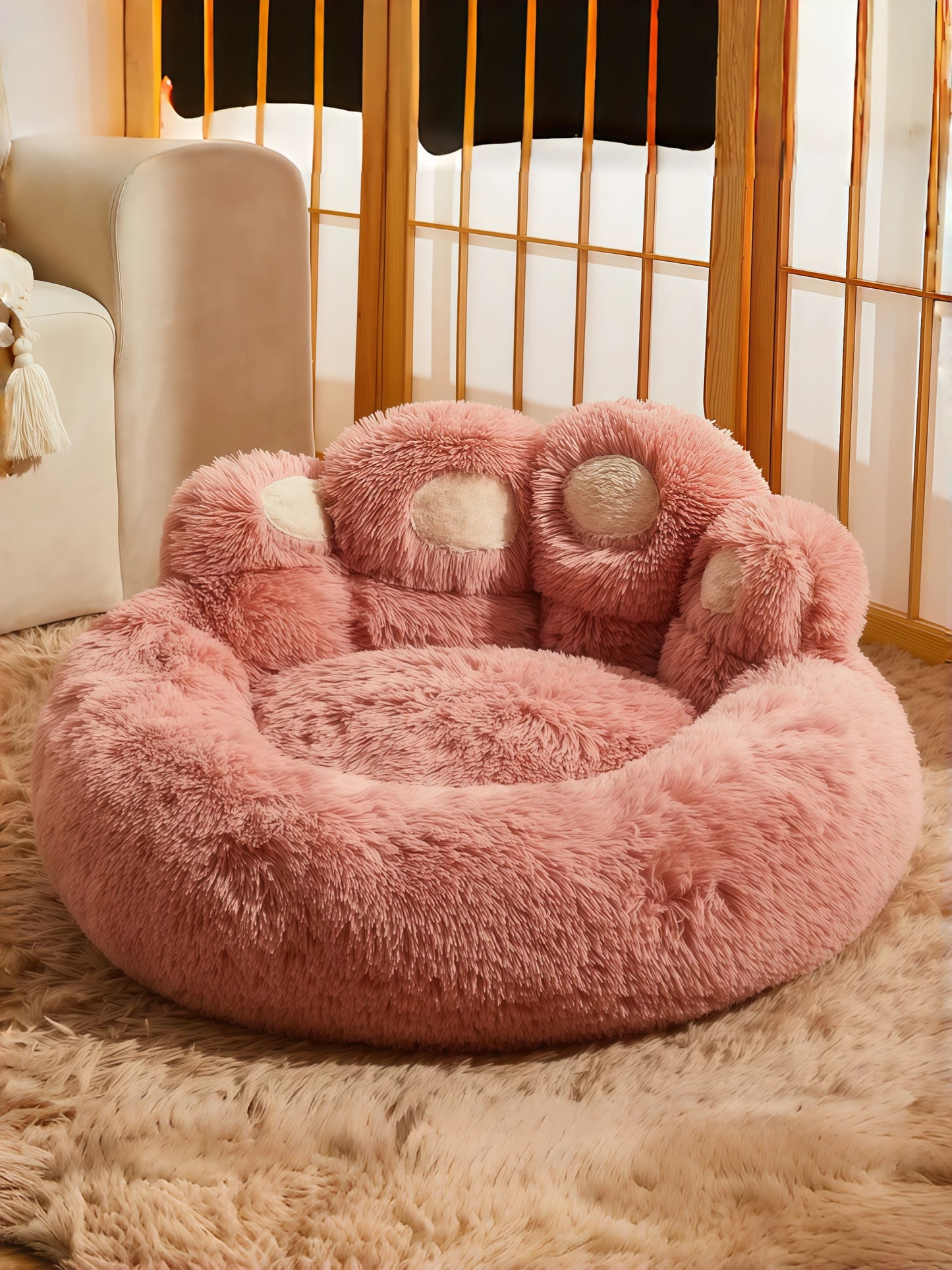 Cozy Fleece Donut Pet Bed Sofa Cushion