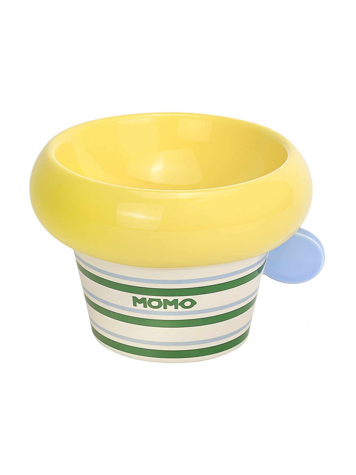 Korean-Style Elevated Ceramic Pet Bowl with Round