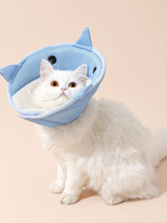 Shark-Shaped Soft Cat Recovery Cone