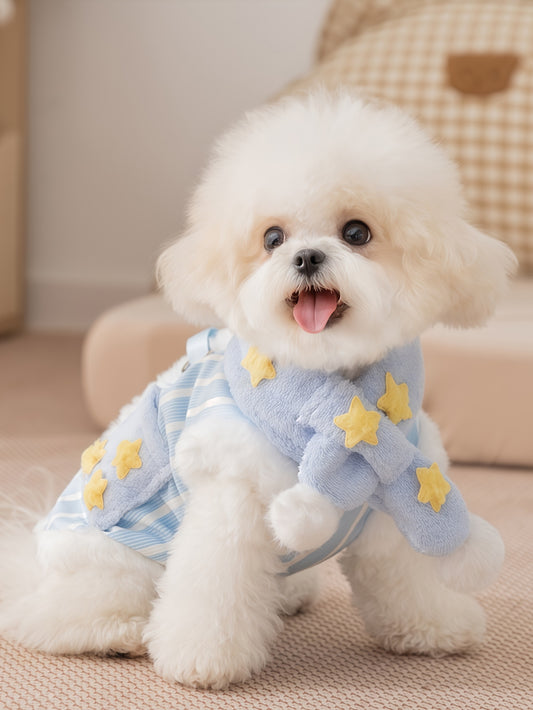 Star Scarf Striped Harness Vest Jacket