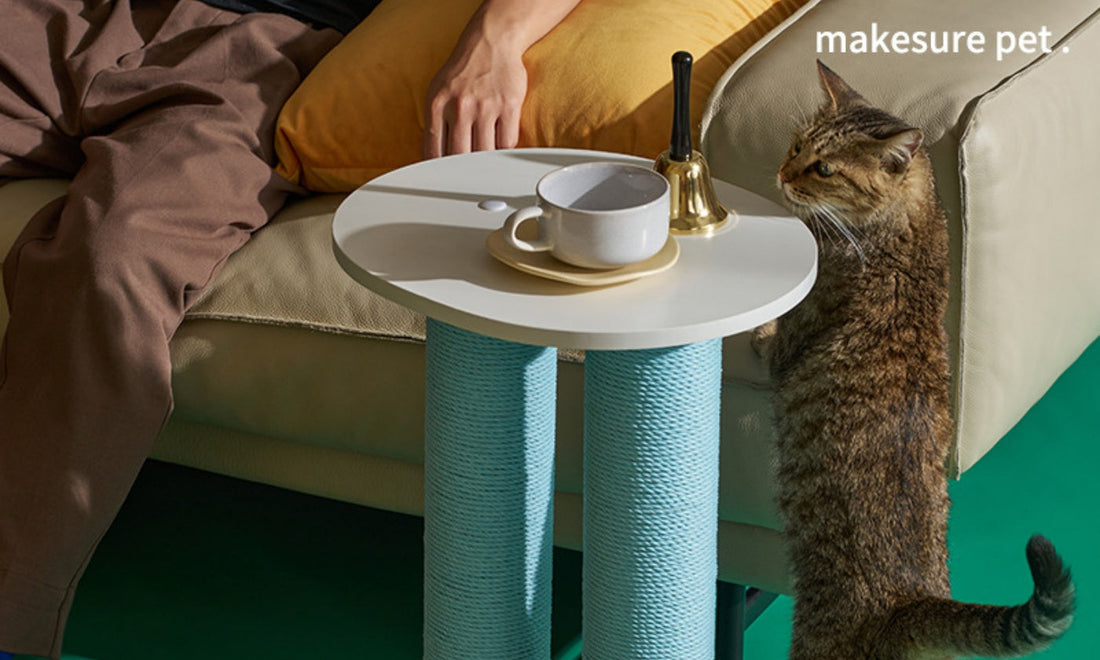 Boot-Chic 3-in-1 Cat Scratching Post: Scratcher, Bed & Side Table