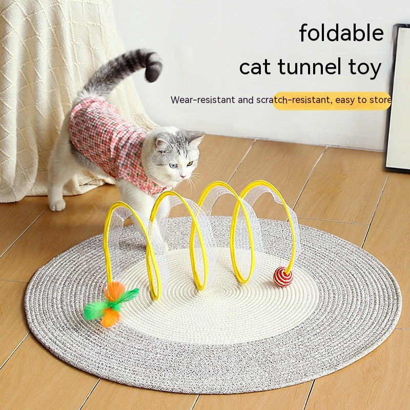 Collapsible Cat Tunnel Maze Toy