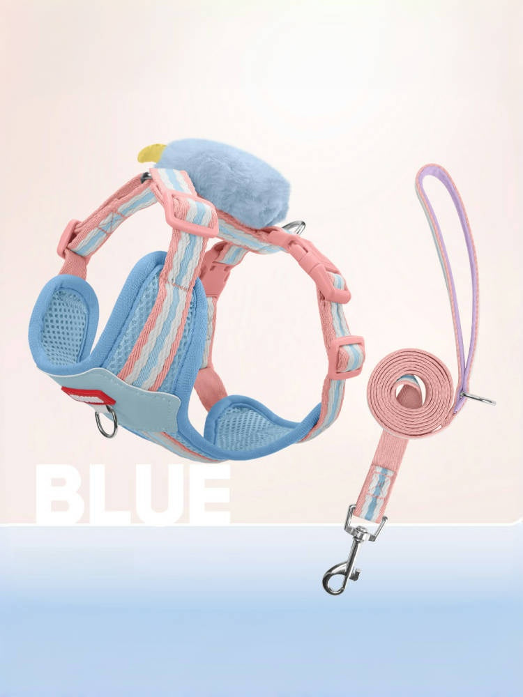 Dopamine Colorblock Breathable Dog Harness & Leash