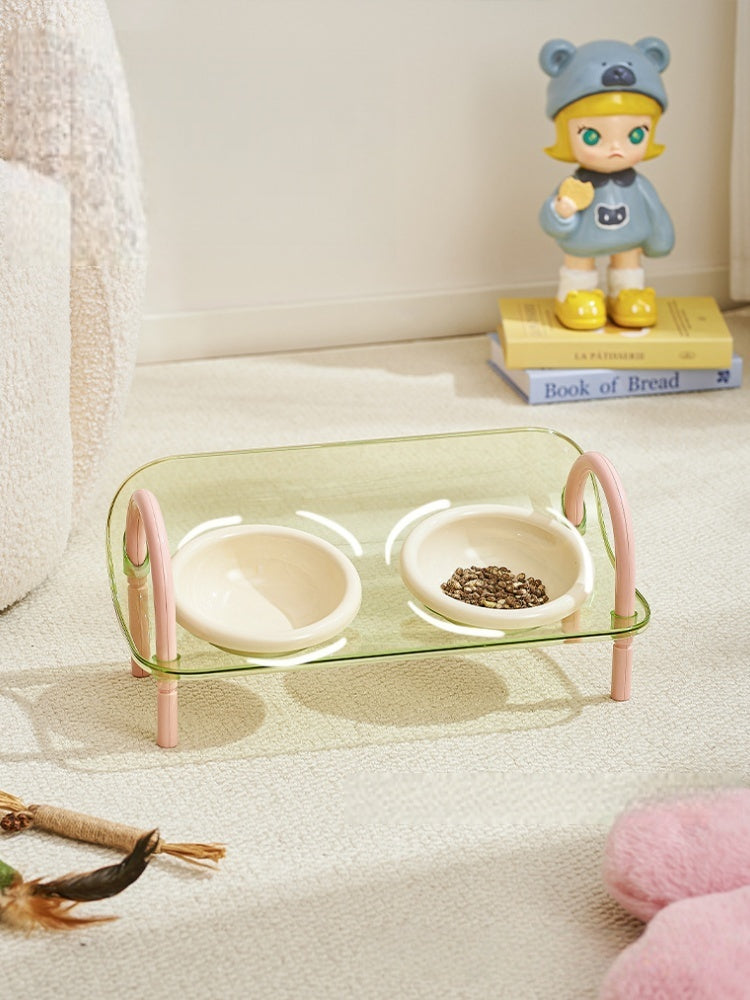 Adjustable Anti-Spill Double Pet Bowl