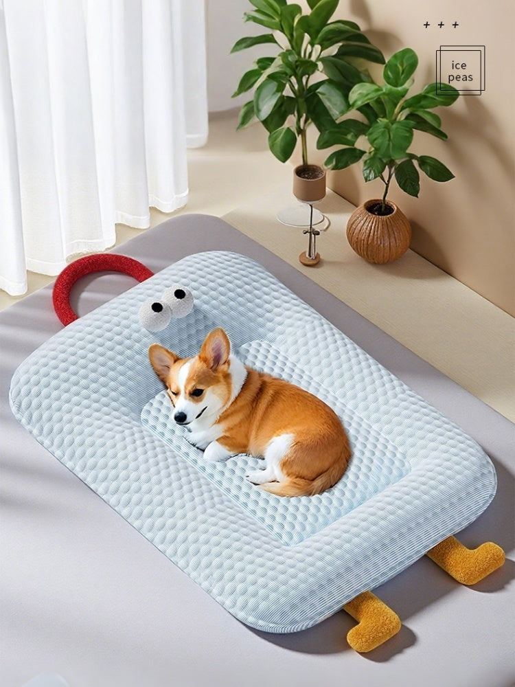 Cooling Pet Bed with Pillow Support
