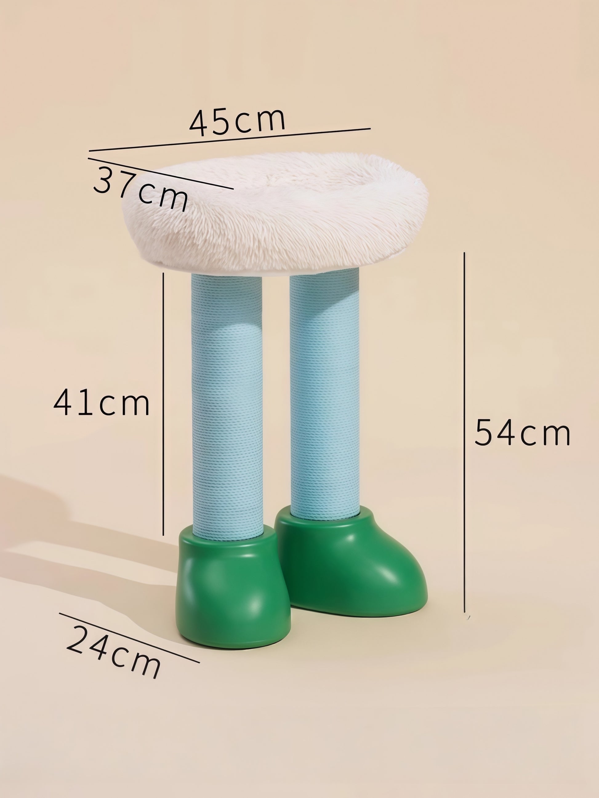 3-in-1 Cat Scratching Post with Bed & Side Table