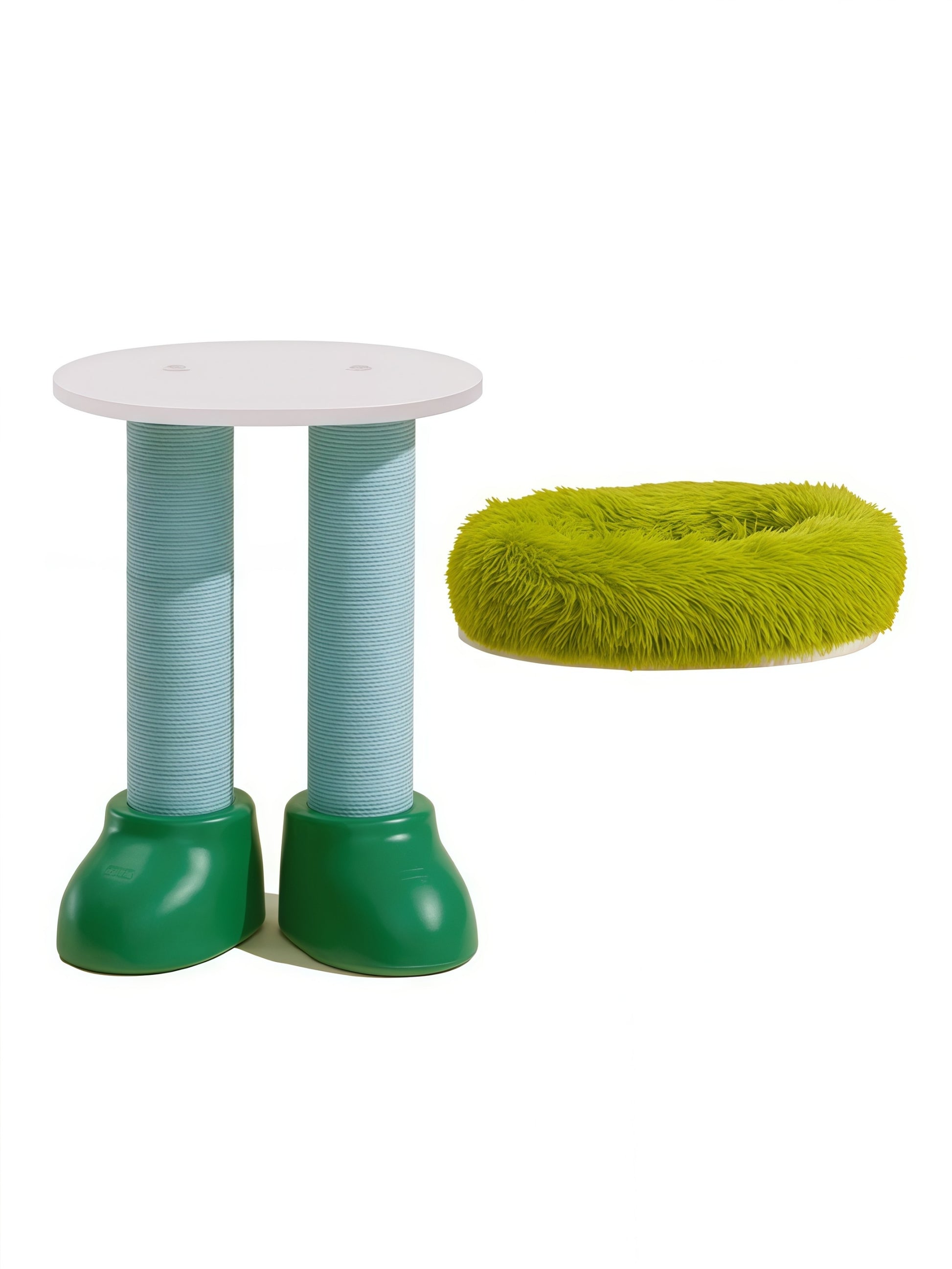 3-in-1 Cat Scratching Post with Bed & Side Table