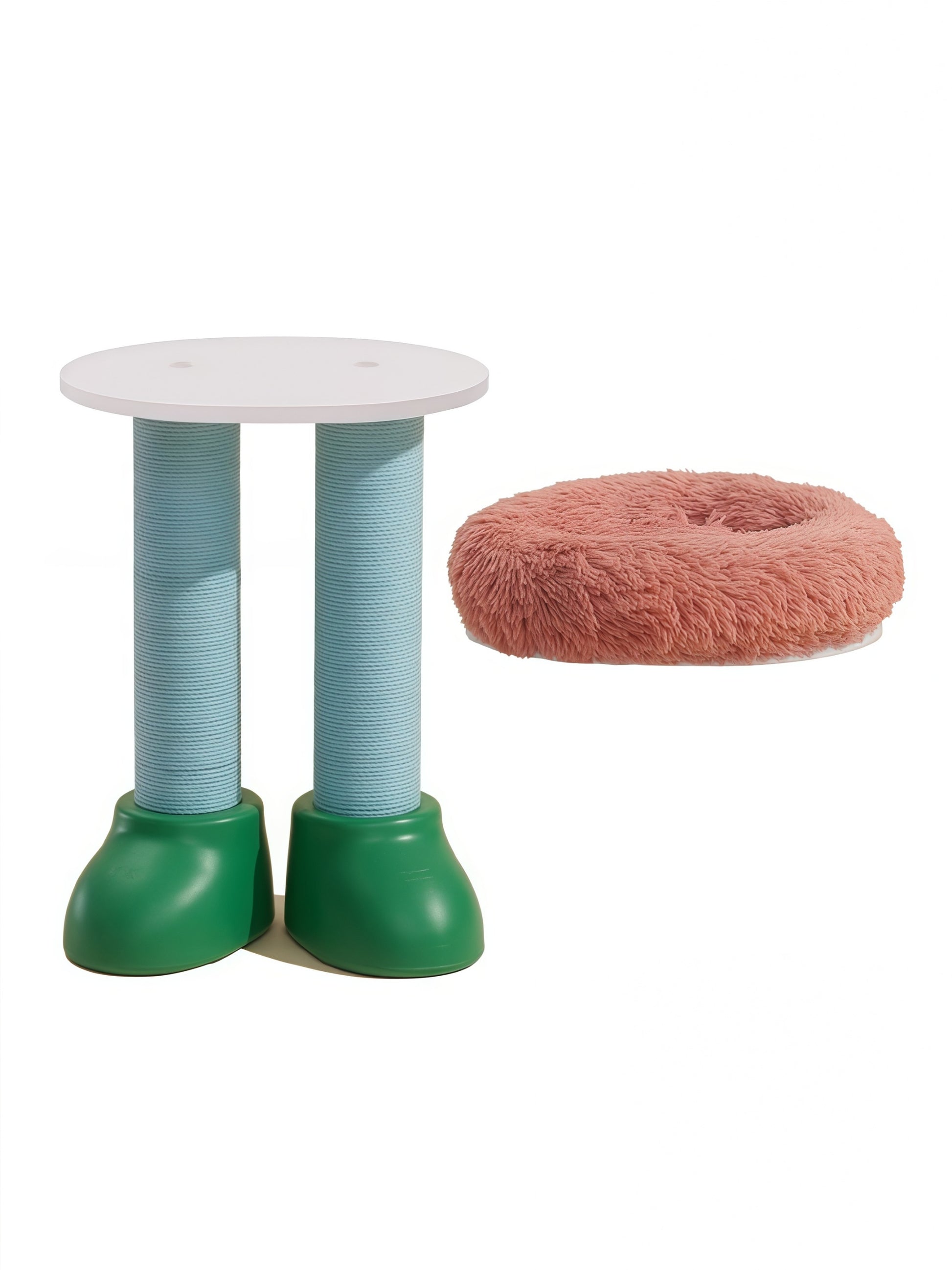 3-in-1 Cat Scratching Post with Bed & Side Table