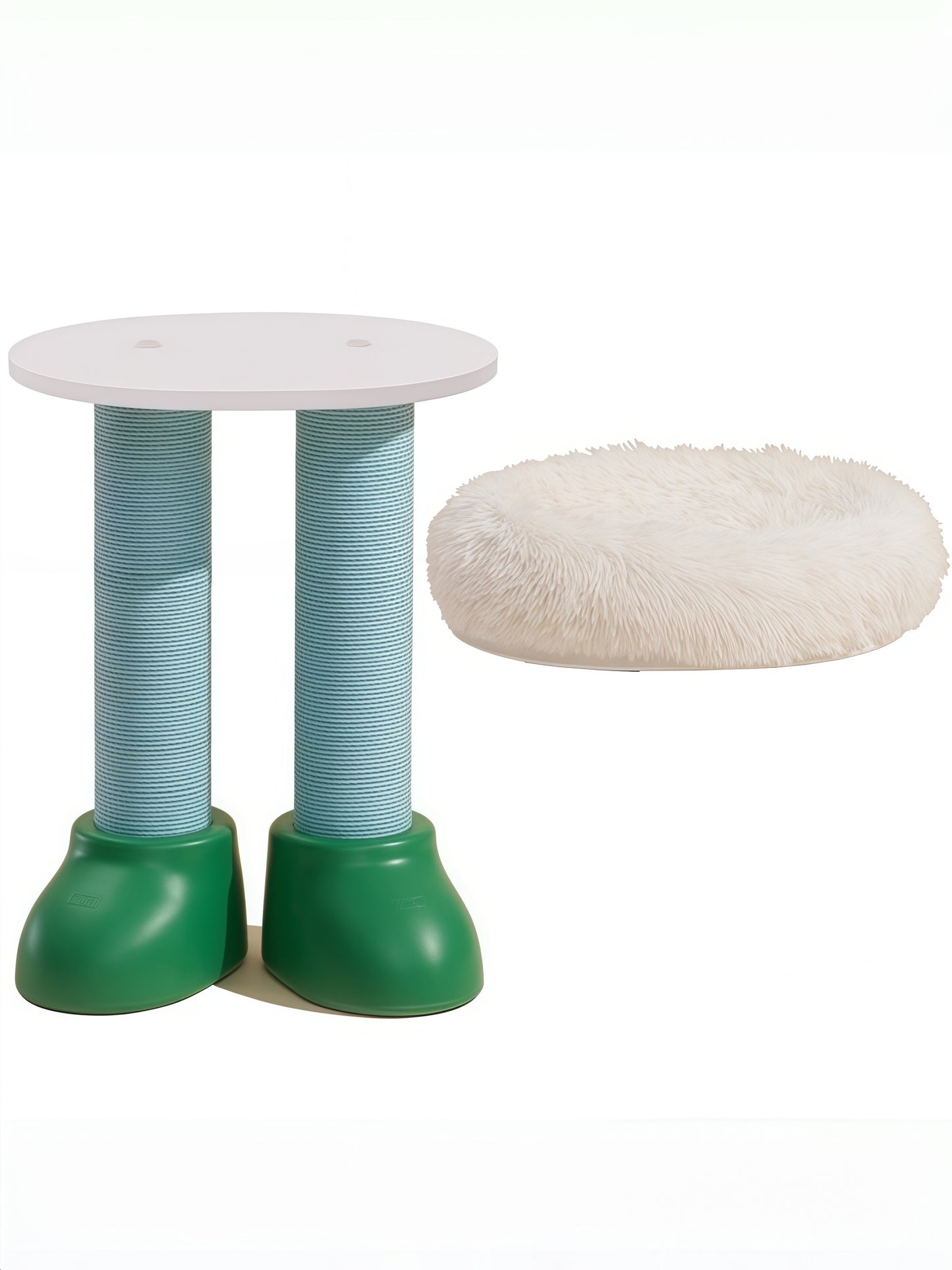 3-in-1 Cat Scratching Post with Bed & Side Table