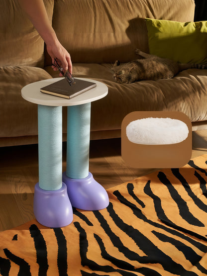3-in-1 Cat Scratching Post with Bed & Side Table