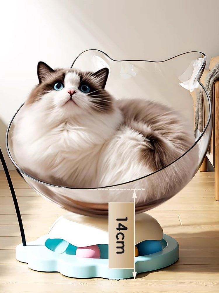 360° Transparent Cat Turntable Nest