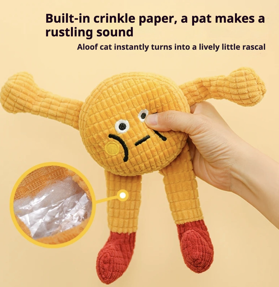 Squeaky Catnip Toy for Cats & Small Dogs