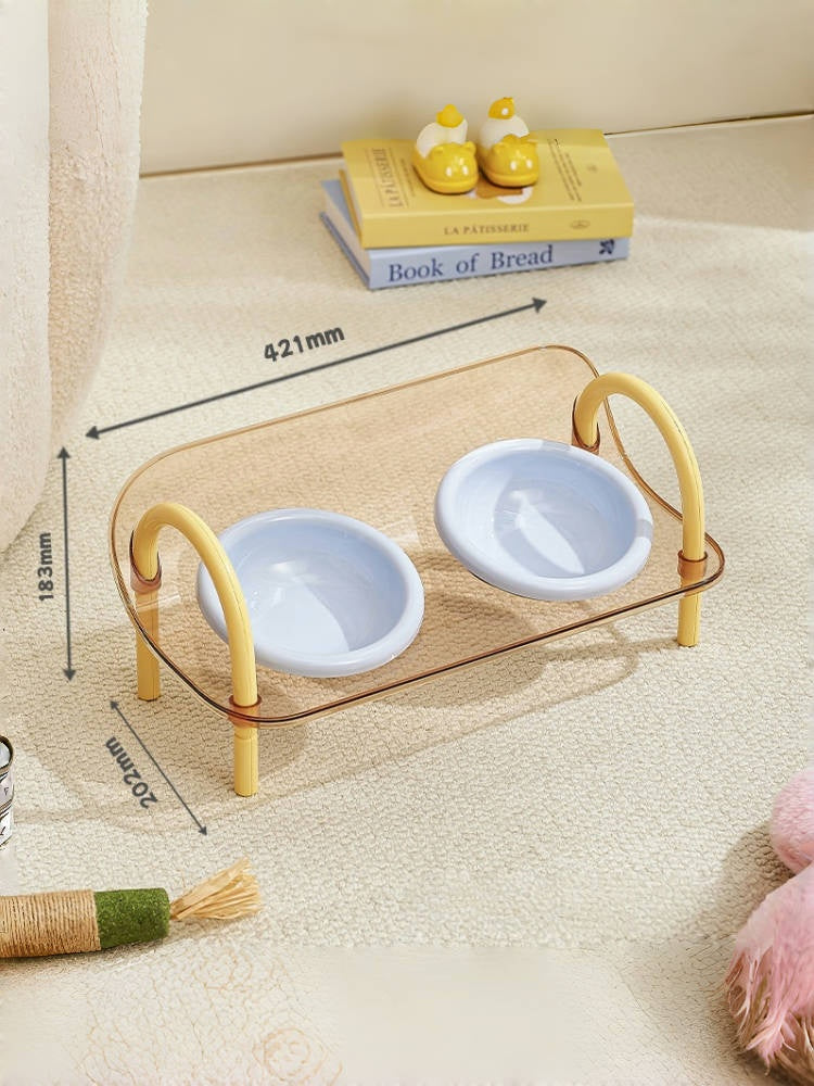 Adjustable Anti-Spill Double Pet Bowl