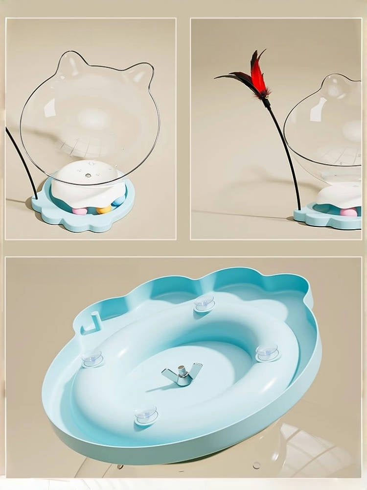 360° Transparent Cat Turntable Nest