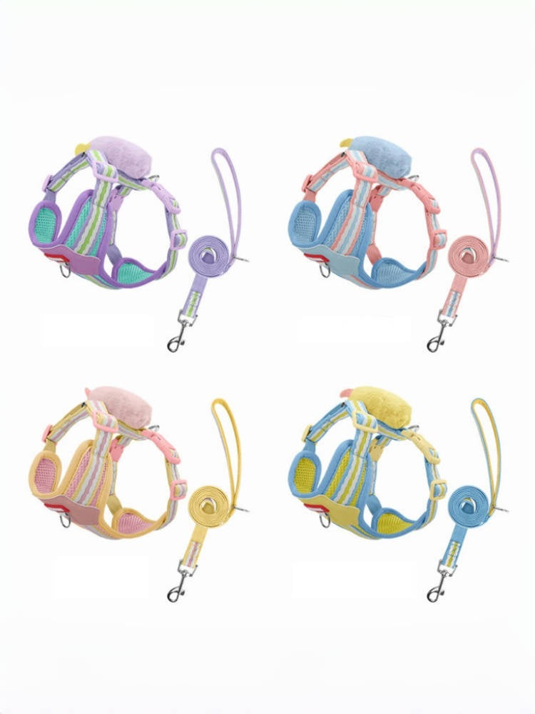 Dopamine Colorblock Breathable Dog Harness & Leash