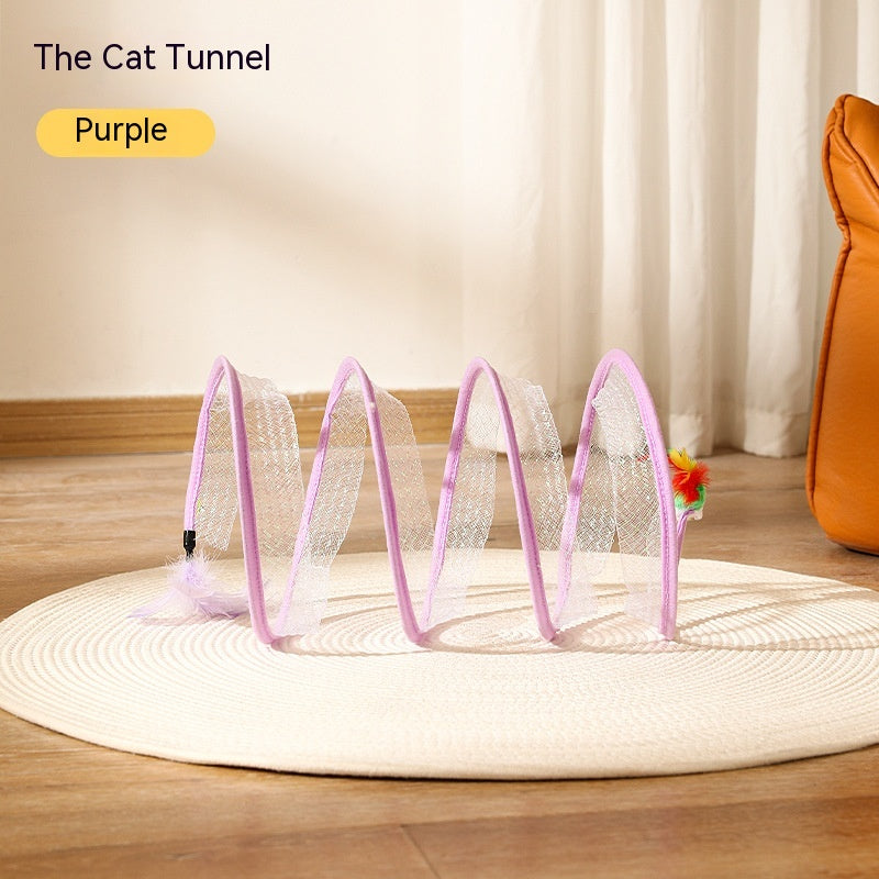 Collapsible Cat Tunnel Maze Toy