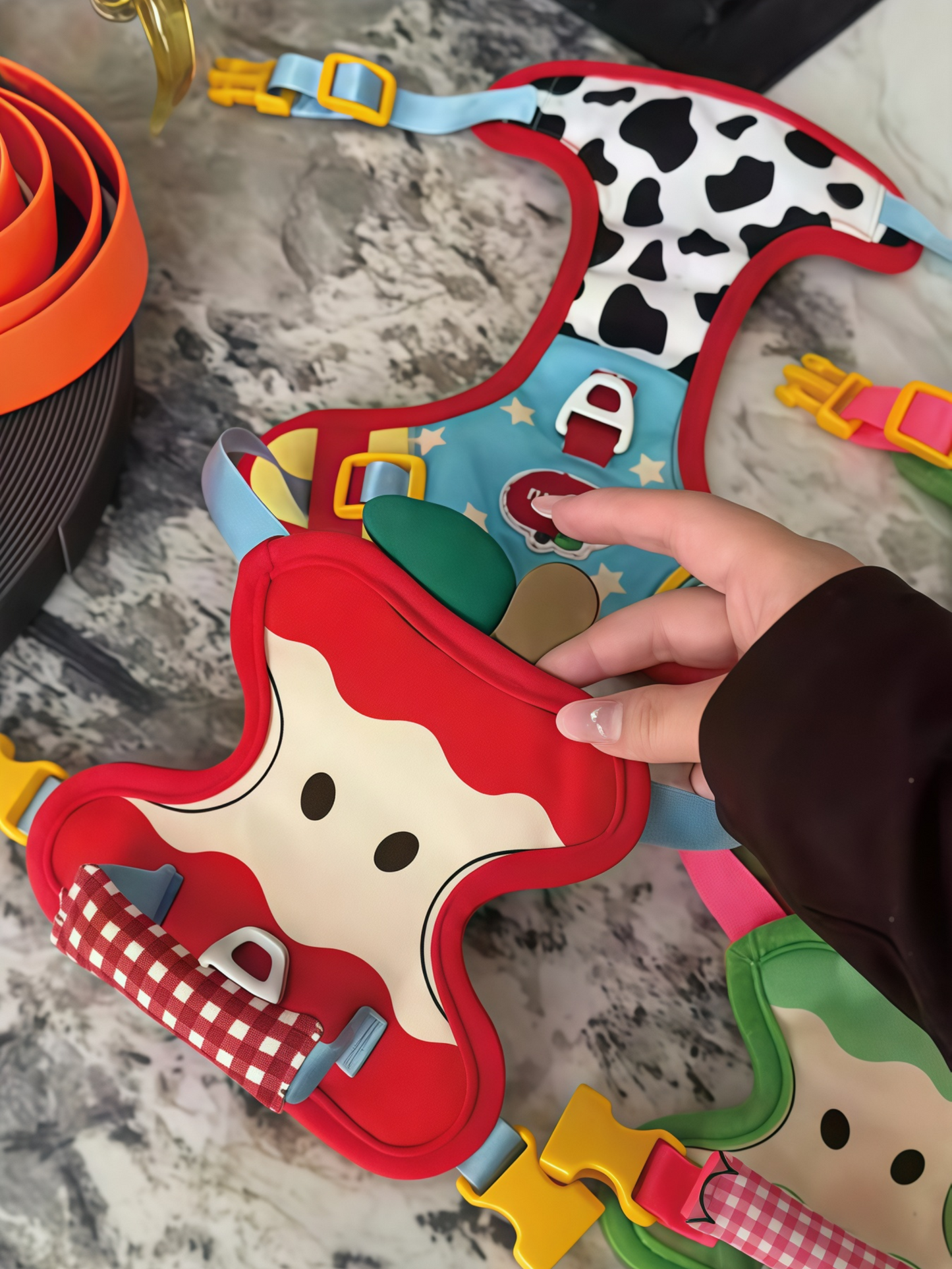 Apple-Print Pet Harness