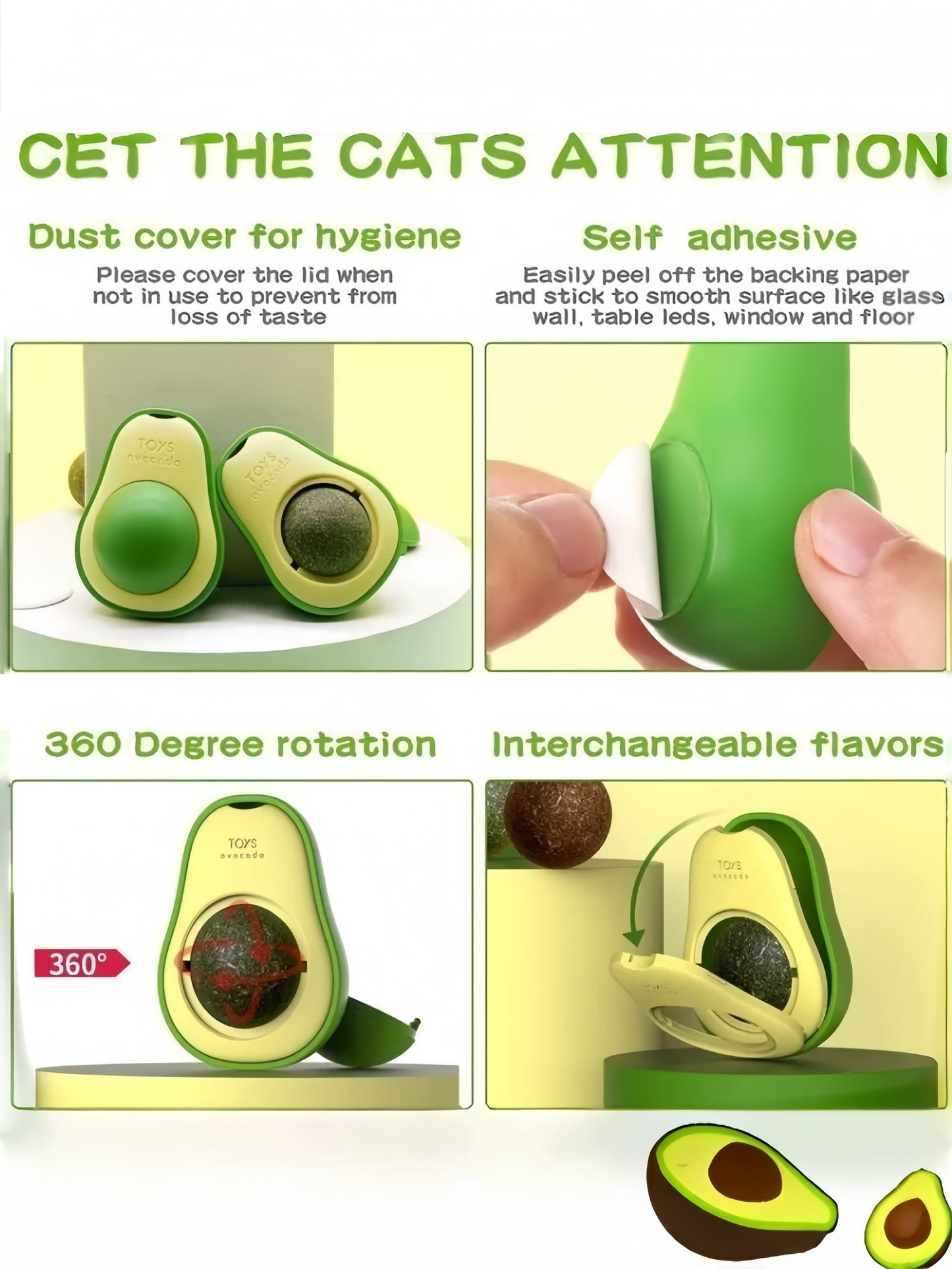 Avocado Catnip Wall Toy