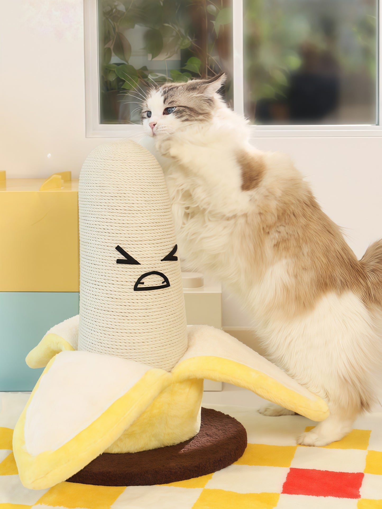 Banana Cat Scratching Post