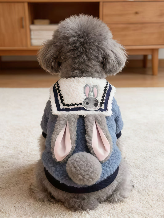 Bunny-Style Fleece Pet Vest Jacket