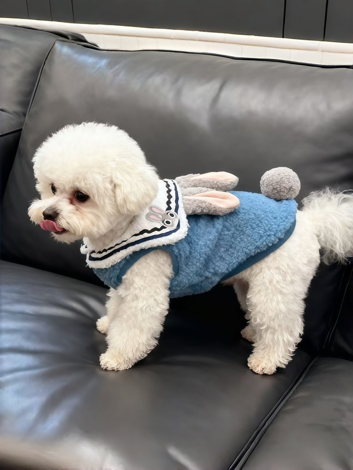 Bunny-Style Fleece Pet Vest Jacket