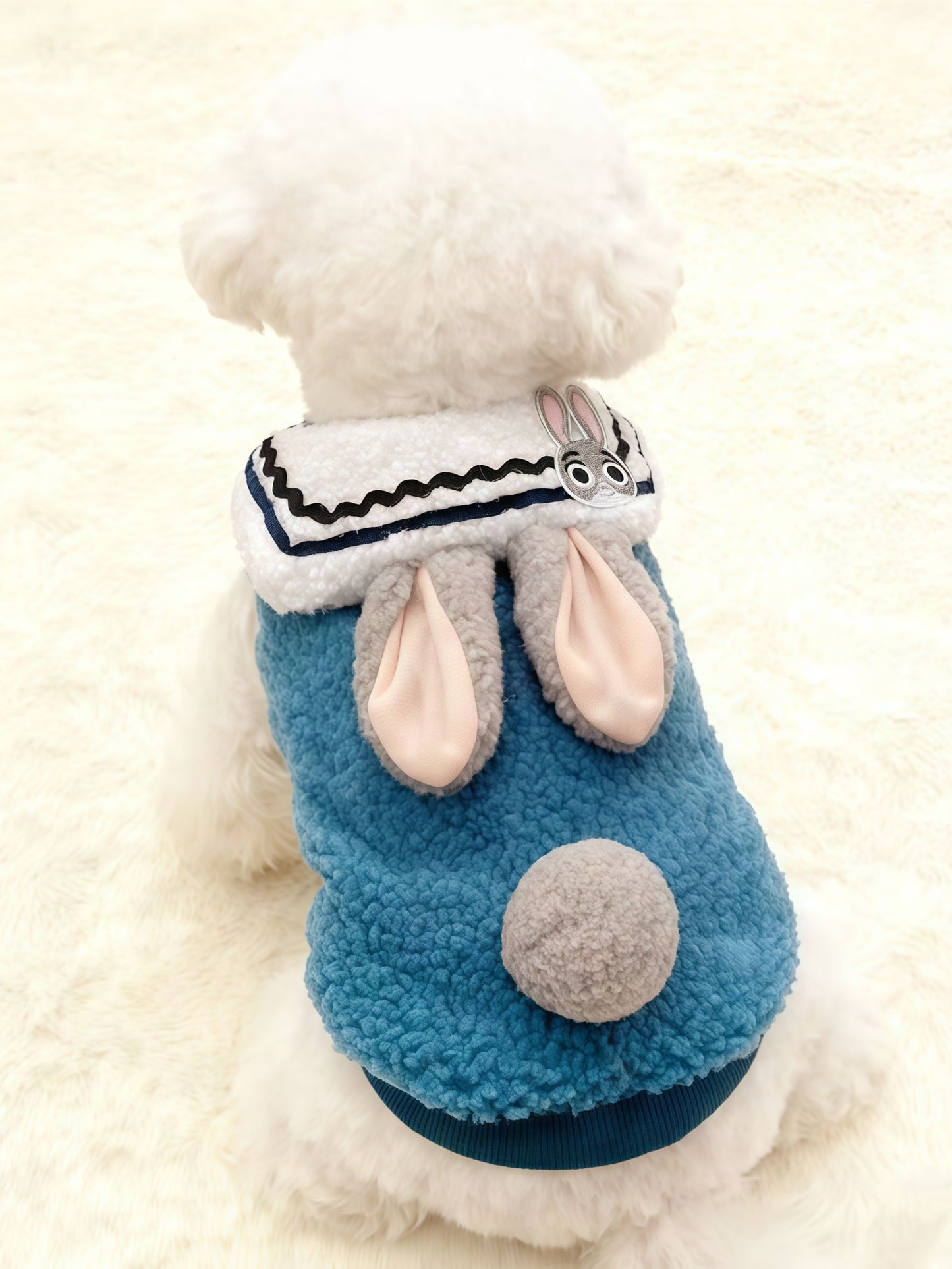 Bunny-Style Fleece Pet Vest Jacket