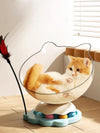360° Transparent Cat Turntable Nest