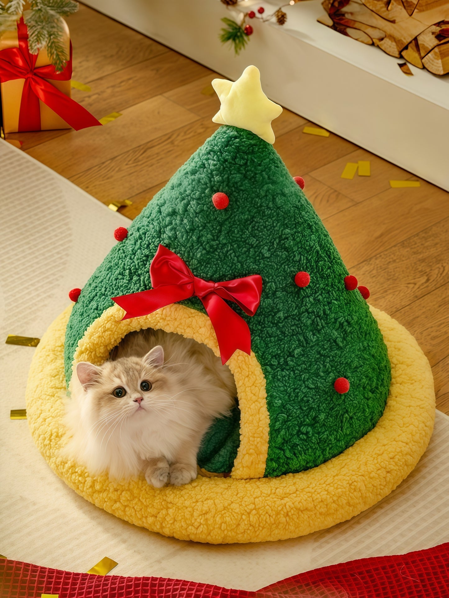 Christmas Cat Bed