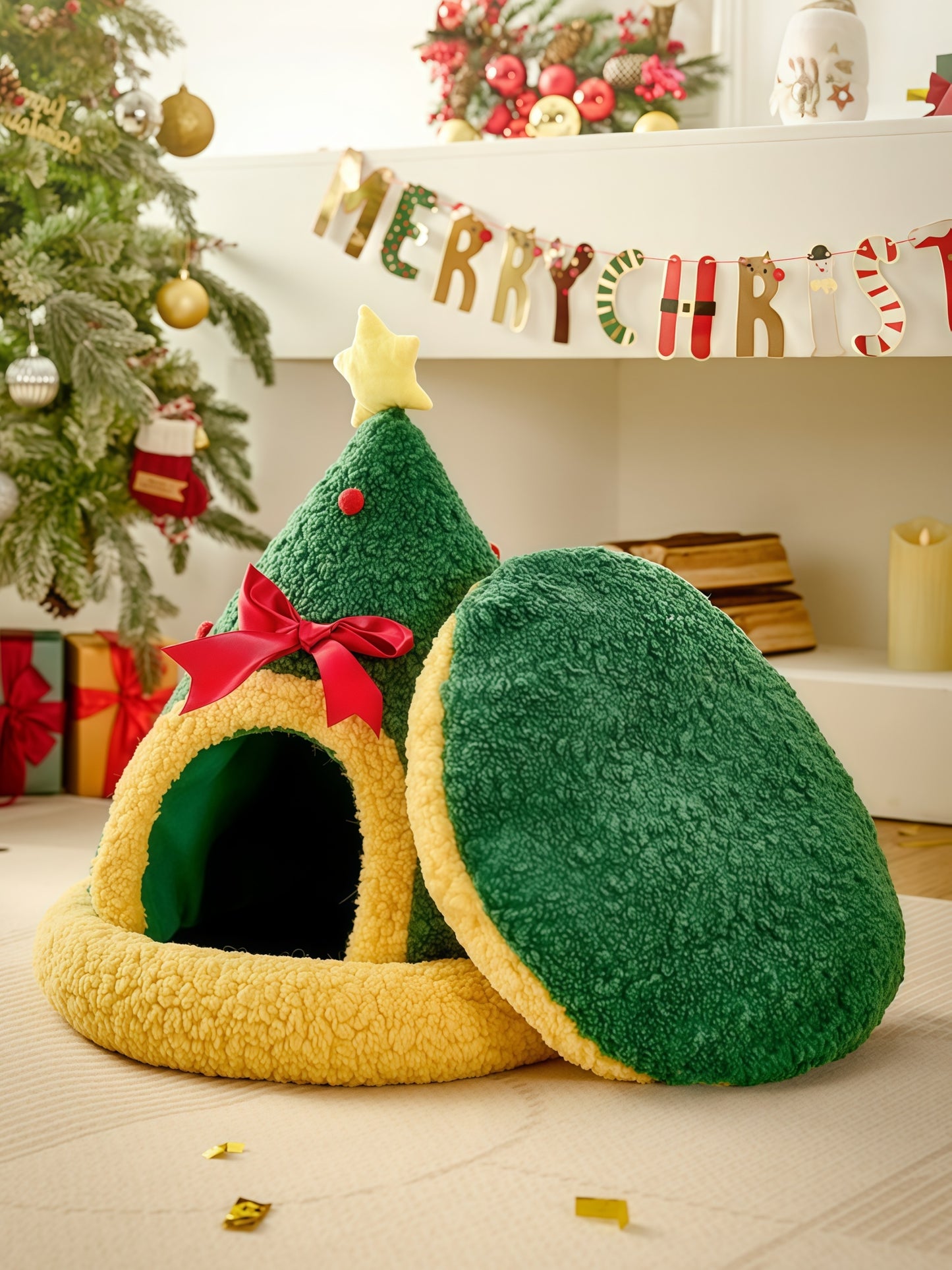Christmas Cat Bed