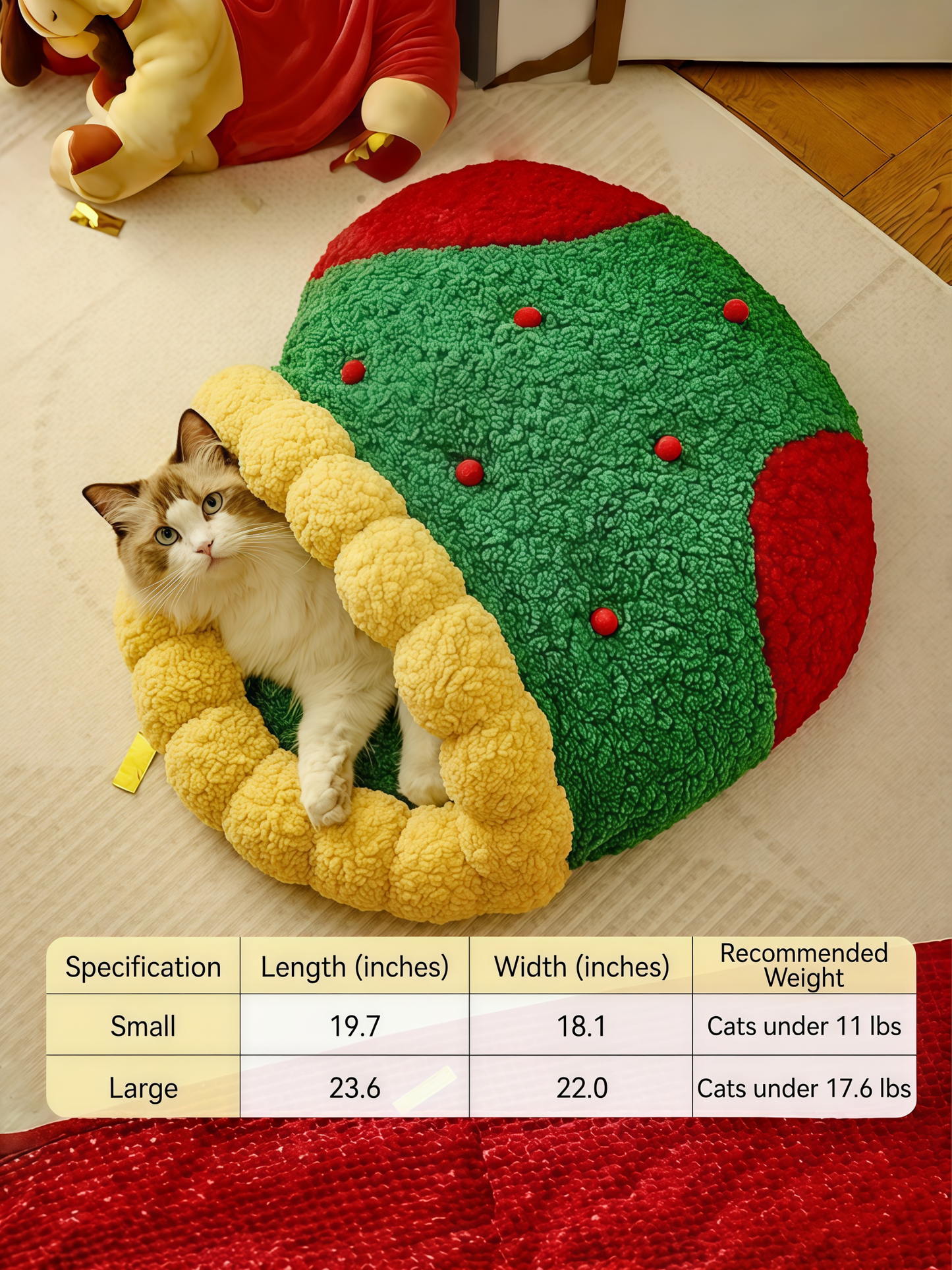 Christmas Cat Bed
