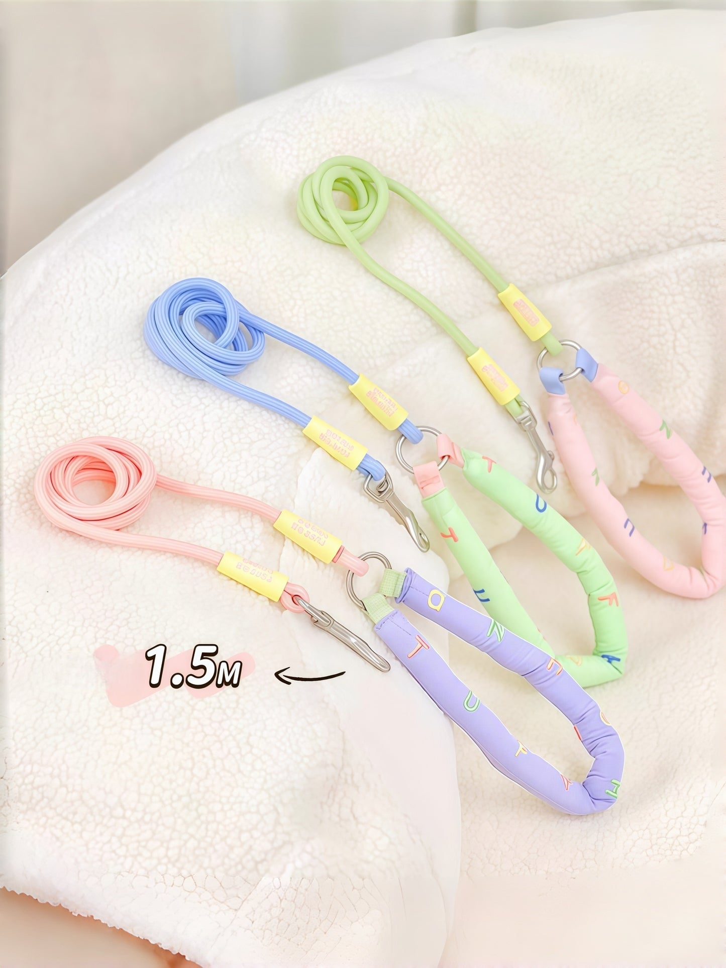 Cloud-Padded Dog Leash (59" / 1.5m) with Aluminum Alloy Hardware