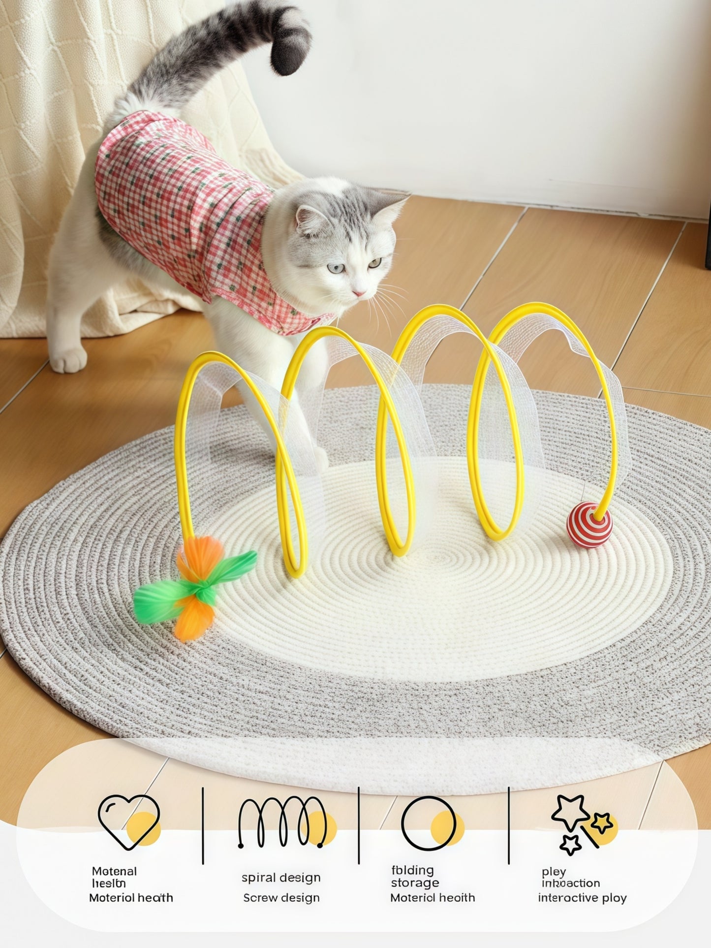 Collapsible Cat Tunnel Maze Toy