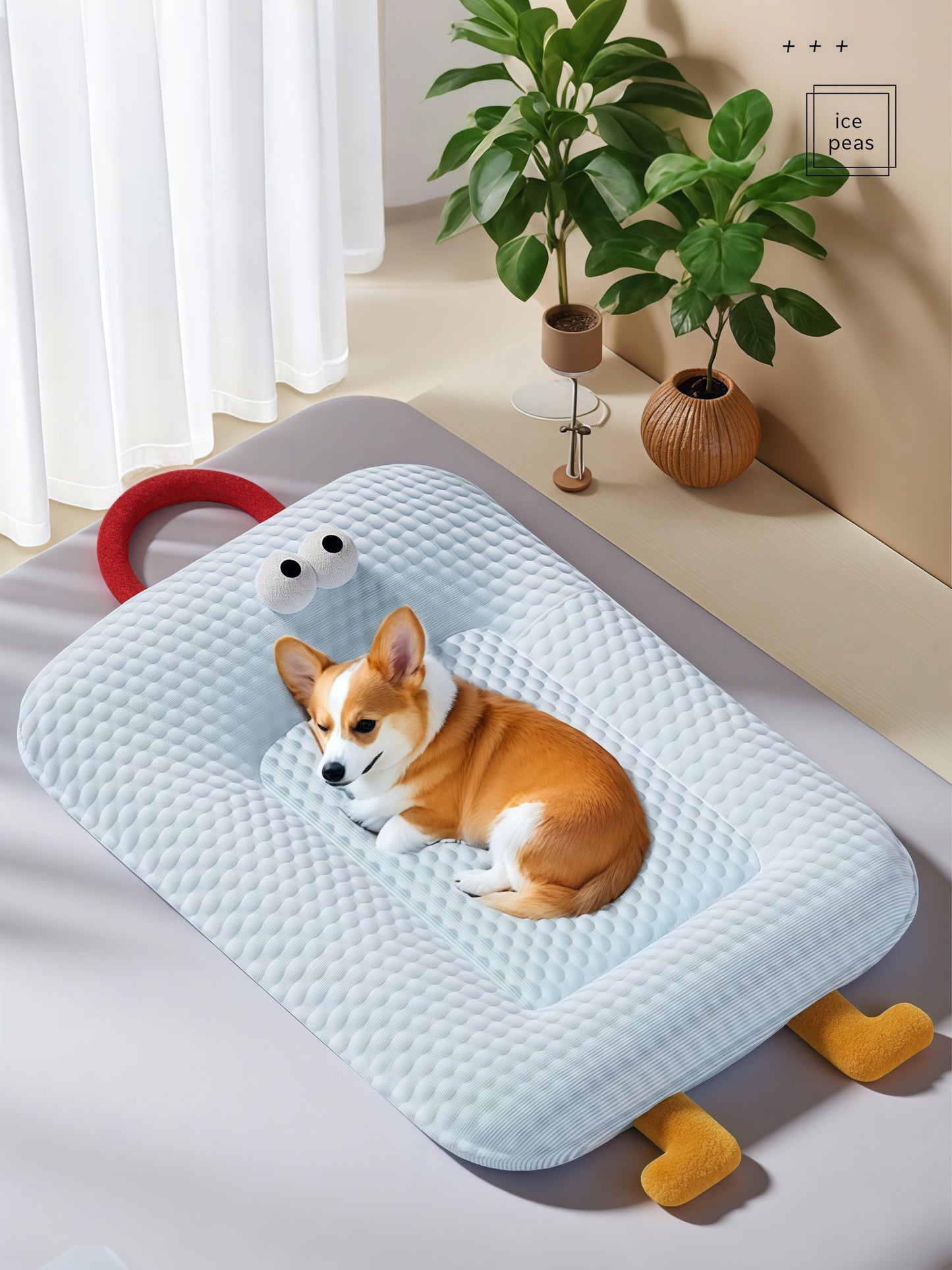 pet relaxing comfortably on the cooling bed from Puff Paw