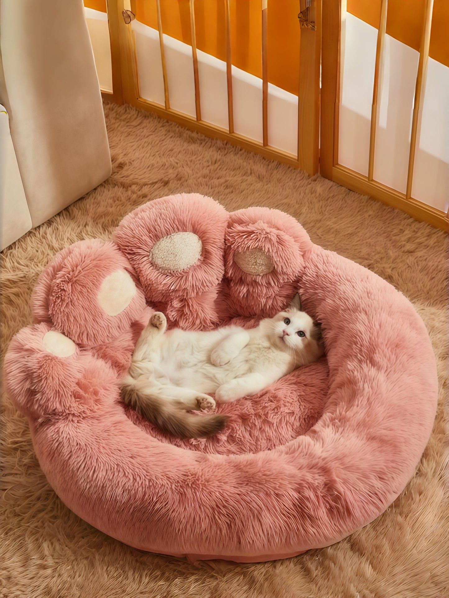 Cozy Fleece Donut Pet Bed Sofa Cushion