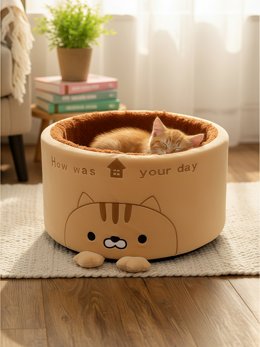 Cute Round Plush Pet Nest