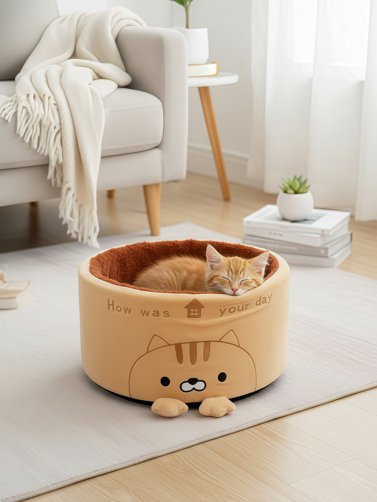 Cute Round Plush Pet Nest