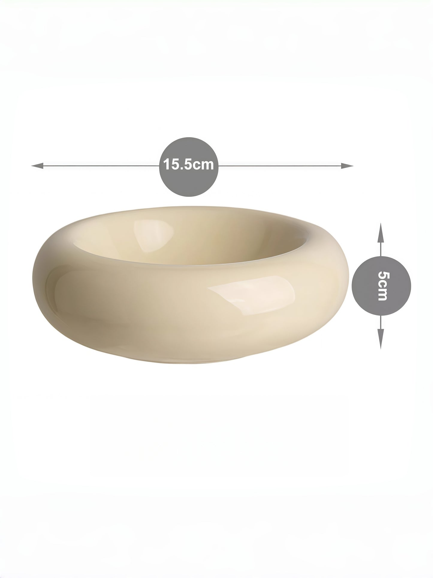 Elevated Ceramic Double Bowl Set with Splash Guard
