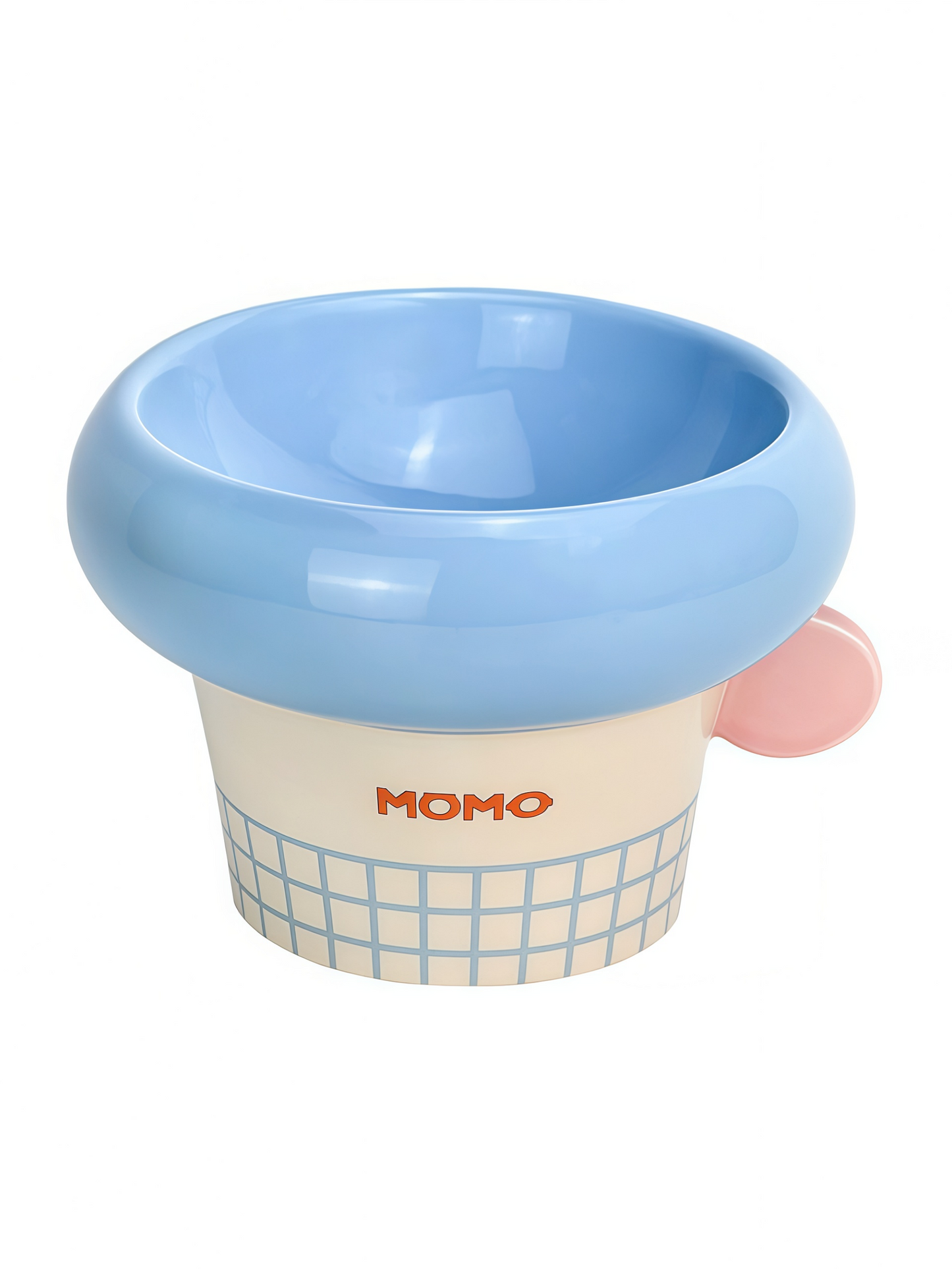 Korean-Style Elevated Ceramic Pet Bowl with Round