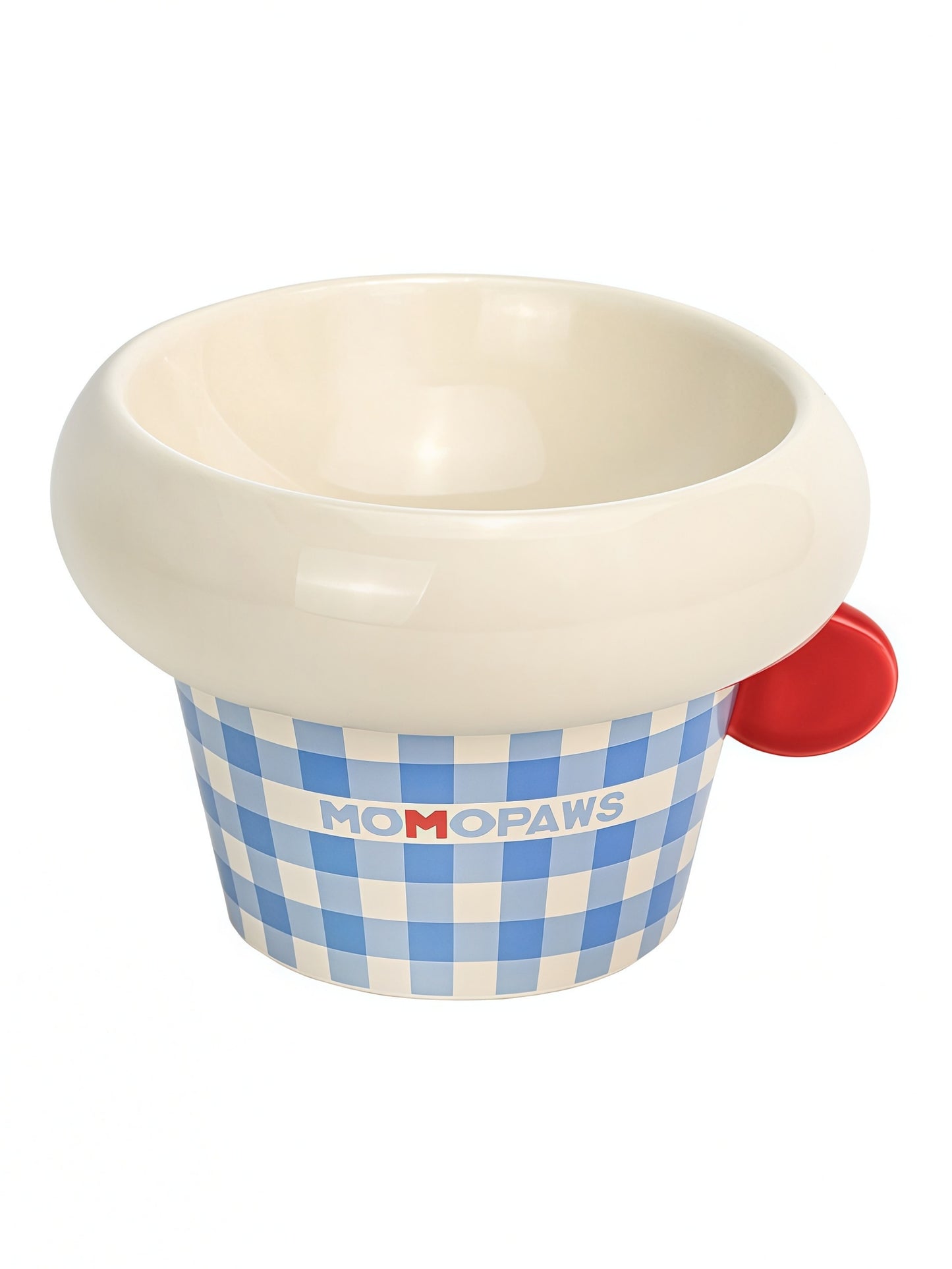 Korean-Style Elevated Ceramic Pet Bowl with Round