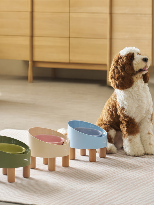 Elevated Tilted Ceramic Pet Bowl