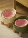 Elevated Tilted Ceramic Pet Bowl