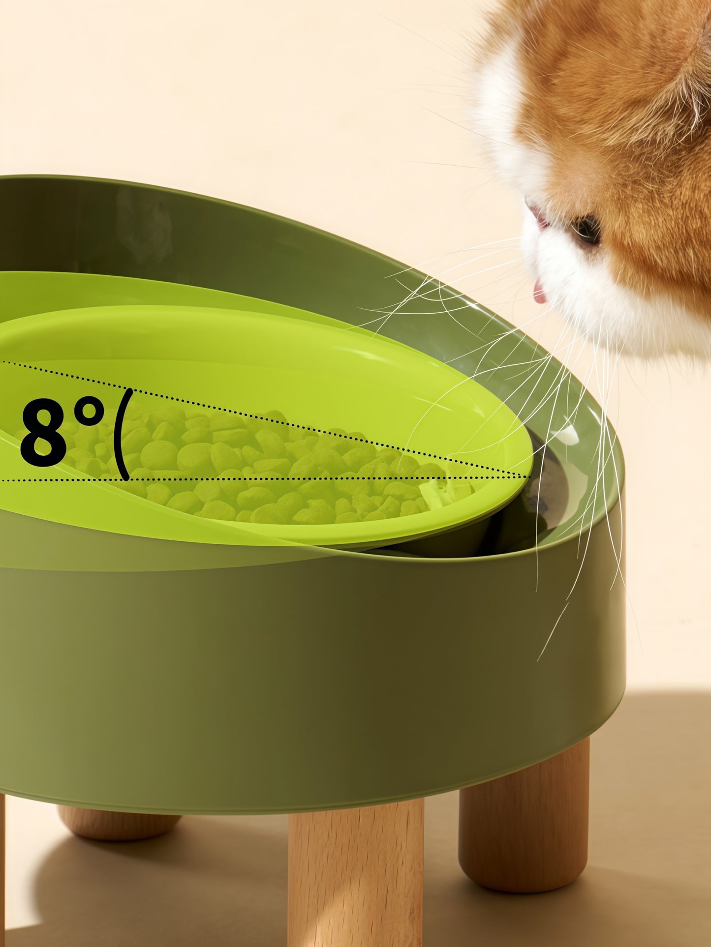 Elevated Tilted Ceramic Pet Bowl