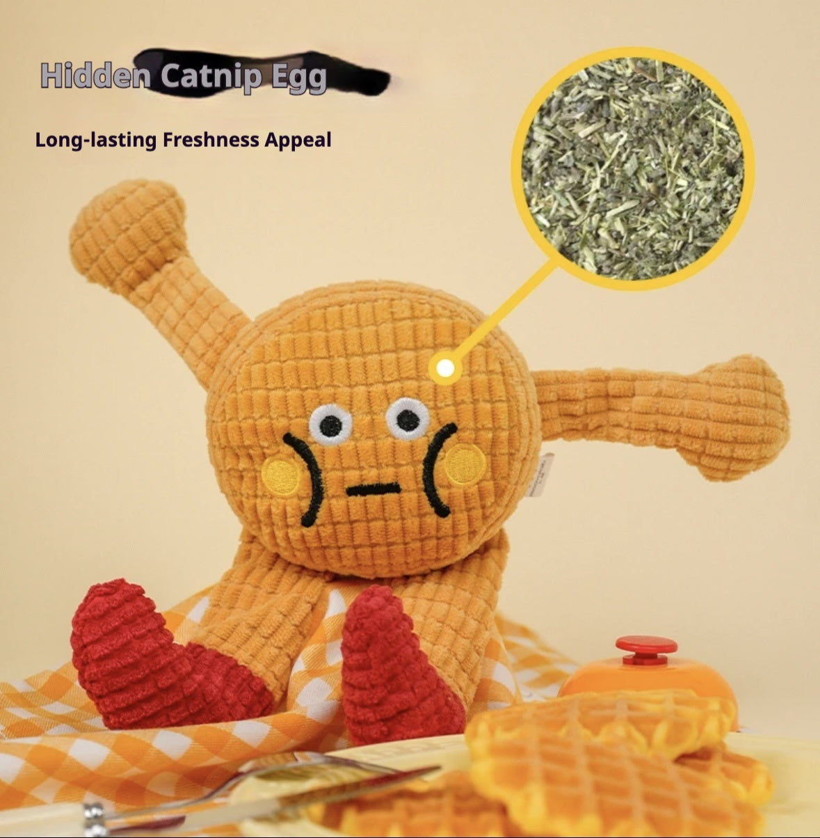 Squeaky Catnip Toy for Cats & Small Dogs