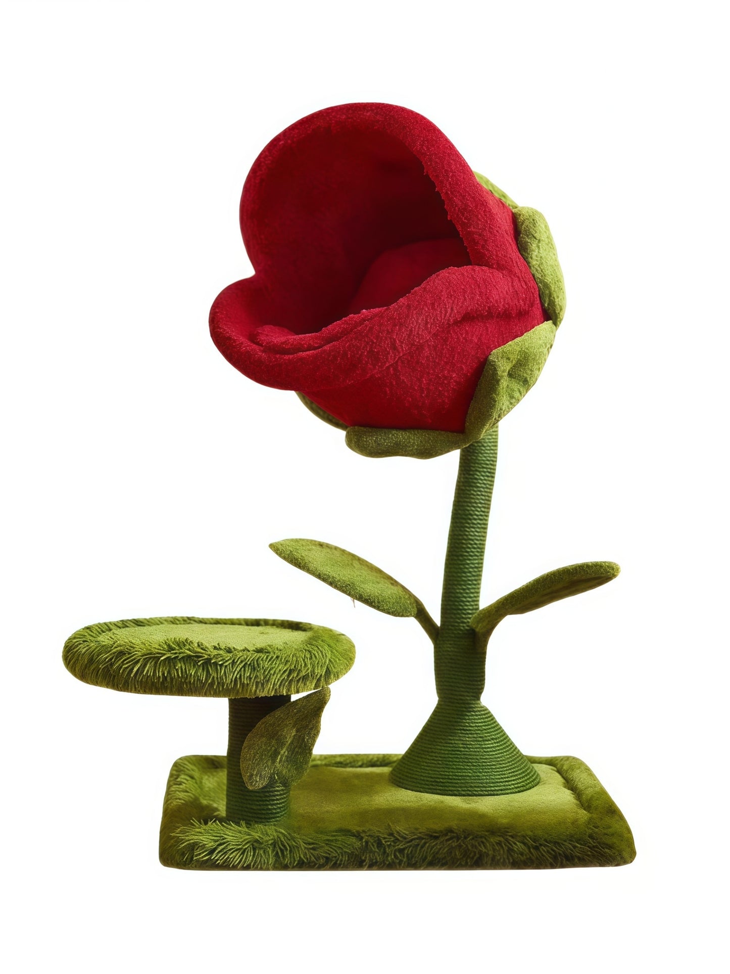 Flower-Inspired Cat Scratching Tower & Condo