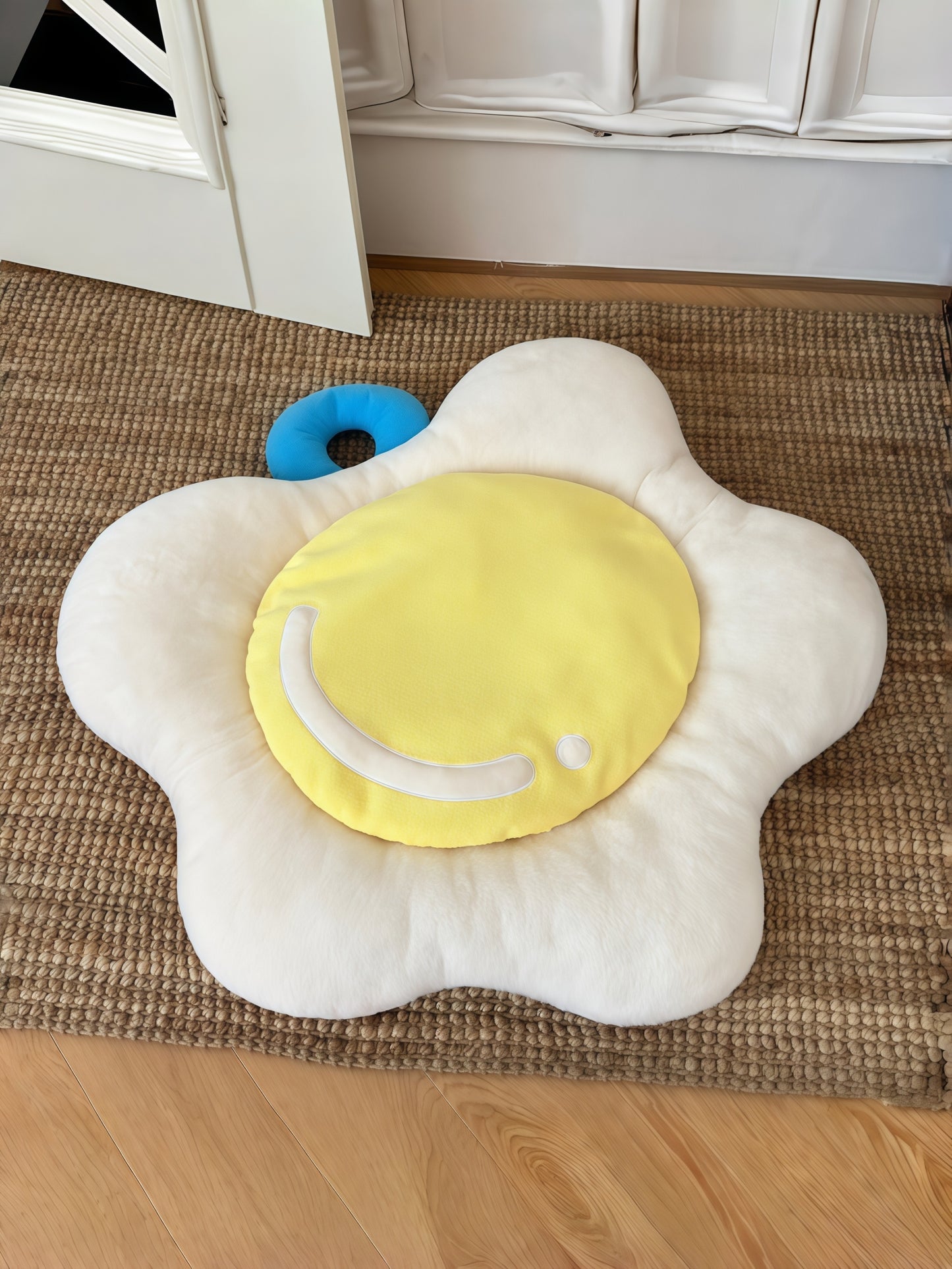 Fried-Egg Plush Pet Mat